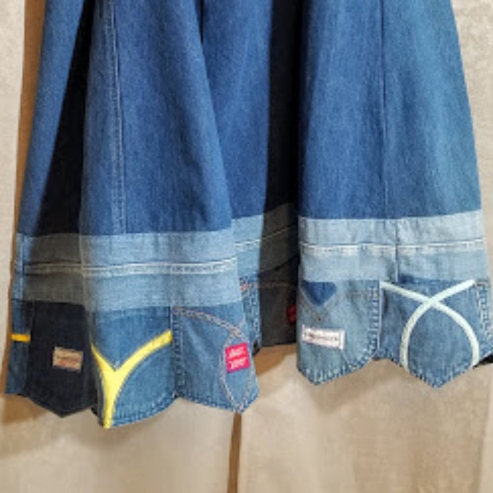the original denim raggs skirt vintage - Picture 3 of 9
